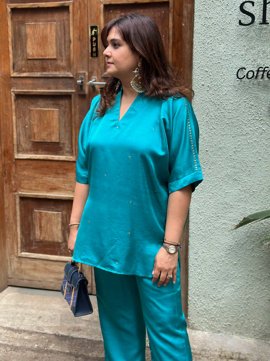 Turquoise athena cord set