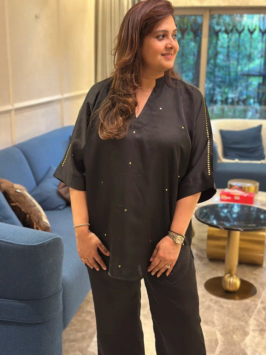 Jet black athena cord set